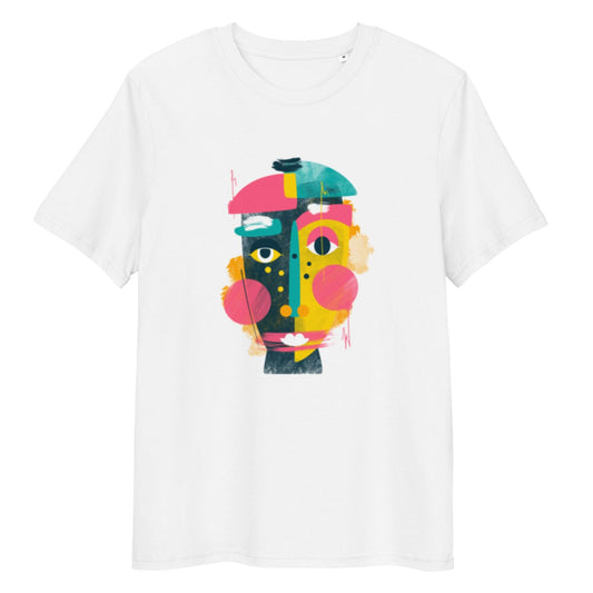 'Faces' Artisan Women's Organic Cotton Tee - SonicaWardrobe