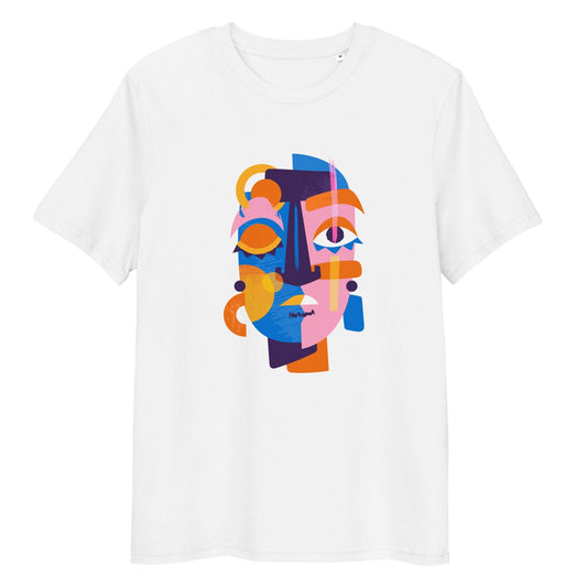 'Faces' Women’s Organic Cotton T-Shirt - SonicaWardrobe